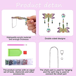 2 Sets 2 Style DIY Diamond Painting Wind Chime Kits&nbsp;DIY-SZ0007-55
