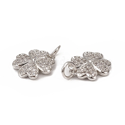 Brass Micro Pave Cubic Zirconia Charms&nbsp;LS-KK-E068-VB112