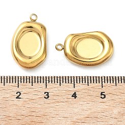 304 Stainless Steel Pendant Cabochon Settings&nbsp;STAS-C167-07A-G