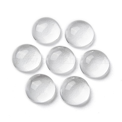 Transparent Half Round Glass Cabochons&nbsp;X-GGLA-R027-8mm