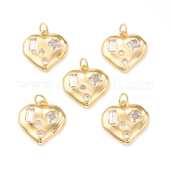 Eco-Friendly Brass Micro Pave Cubic Zirconia Pendants&nbsp;KK-I698-33G