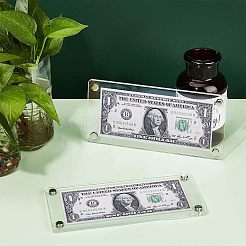 6 Bags Acrylic Currency Frame Display&nbsp;AJEW-CA0002-71