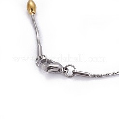 304 Stainless Steel Herringbone Chain Necklaces&nbsp;NJEW-F261-19GP