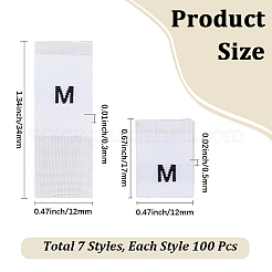 700Pcs Polyester Clothing Size Labels&nbsp;DIY-CY0003-92B