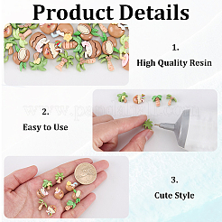 60Pcs Opaque Resin Cabochons&nbsp;CRES-SC0003-36