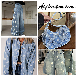 1M Printed Denim Cotton Fabric&nbsp;DIY-CY0002-71