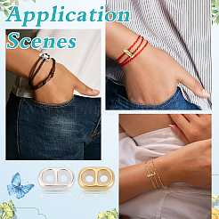 16Pcs 2 Colors Brass Silicone Slide Charms&nbsp;KK-ME0004-06
