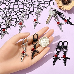 Cross Alloy Pendants Decoration&nbsp;HJEW-YW00061-03