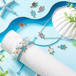 40Pcs 5 Colors Zinc Alloy Enamel Connector Charms&nbsp;ENAM-YS0001-08
