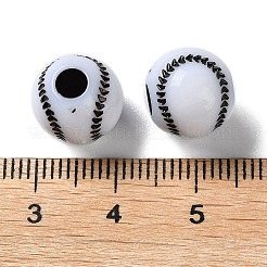 Opaque Acrylic European Beads&nbsp;SACR-P031-25A-02