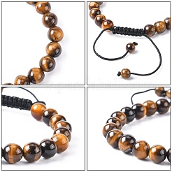 Adjustable Nylon Cord Braided Bead Bracelets&nbsp;BJEW-F308-55E