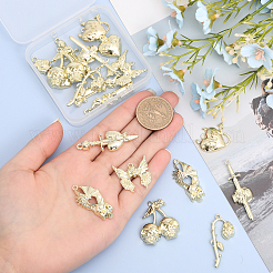18Pcs 9 Style Rack Plating Alloy Pendants&nbsp;FIND-CA0007-41