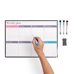 Magnetic Dry Erase Weekly Calendar for Fridge&nbsp;AJEW-E043-09