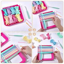 1Pc Square Plastic Elastic Cord Braiding Machine&nbsp;DIY-WR0005-63