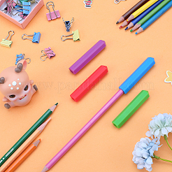 4Pcs 4 Colors Silicone Pencil Caps&nbsp;AJEW-GF0007-80B