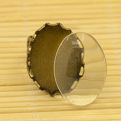 DIY Antique Bronze Brass Pad Ring Making&nbsp;RJEW-MSMC002-11