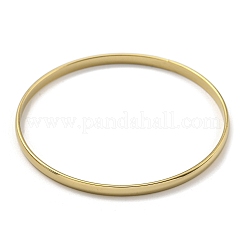 7Pcs PVD Vacuum Plating 202 Stainless Steel Plain Flat Ring Bangle Sets&nbsp;BJEW-M317-14B-G