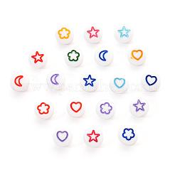 White Opaque Acrylic Beads&nbsp;MACR-YW0001-19E