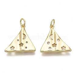 Brass Micro Pave Cubic Zirconia Pendants&nbsp;KK-R136-033-NF