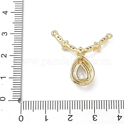 Brass Micro Pave Clear Cubic Zirconia Pendants&nbsp;CU-CBA5C42-07G