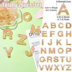 26Pcs 26 Styles Transparent Epoxy Resin Pendants&nbsp;CRES-YW0002-28G