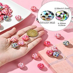 50Pcs UV Plating Opeque Acrylic Beads&nbsp;MACR-CJ0001-99