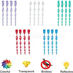 PVC Plastic Spiral Reflective Birds Repellent Safety Rod&nbsp;AJEW-GA0001-04