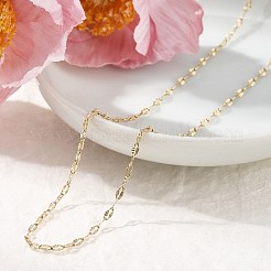 2MM 304 Stainless Steel Textured Dapped Chain Necklaces&nbsp;NJEW-T016-14G