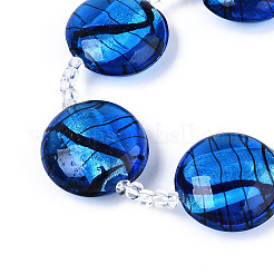 Handmade Silver Foil Glass Beads Strands&nbsp;FOIL-N029-07