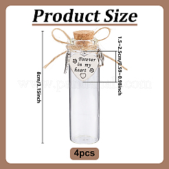 4Pcs Glass Cork Wishing Bottles&nbsp;AJEW-DR00053