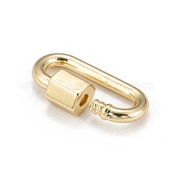 Brass Screw Carabiner Lock Charms&nbsp;X-KK-T047-08G