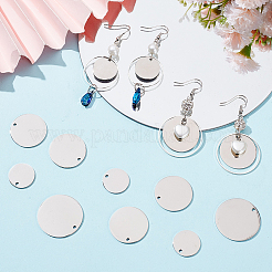 30Pcs 3 Styles 201 Stainless Steel Mirror Polished Finish Stamping Blank Tag Pendants&nbsp;STAS-SC0008-95