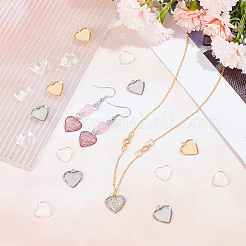 DIY Blank Heart Pendant Making Kit&nbsp;DIY-UN0005-12