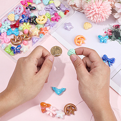 80Pcs 10 Styles Acrylic Beads&nbsp;OACR-BM0001-02