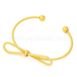 Bowknot Brass Cuff Bangles for Women&nbsp;BJEW-F477-05G