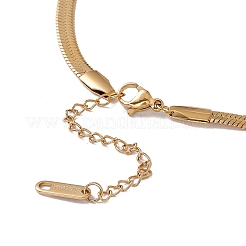 Synthetic Turquoise Pendant Necklace with 304 Stainless Steel Herringbone Chains&nbsp;NJEW-P269-06A-G