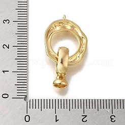 Brass Fold Over Clasps&nbsp;KK-H480-16G