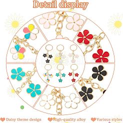 2 Sets Alloy Enamel Keychain&nbsp;KEYC-OC0001-28