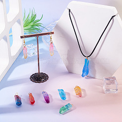 20Pcs Natural Dyed Quartz Pendants&nbsp;PALLOY-TAC0246