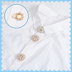 4Pcs Alloy Rhinestone Cufflinks&nbsp;HJEW-NB00217