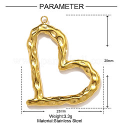 304 Stainless Steel Pendants&nbsp;STAS-OY001-26G