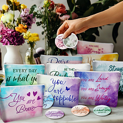 10Pcs 10 Styles Polyester Canvas Cosmetic Bags&nbsp;ABAG-TN0001-01
