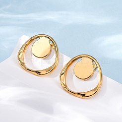 Ion Plating(IP)  304 Stainless Steel Stud Earrings&nbsp;EJEW-D281-21G