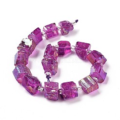 Electroplated Natural Quartz Beads Strands&nbsp;G-G767-02-07