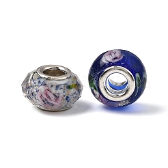 Rondelle Mixed Style Handmade Lampwork European Large Hole Beads&nbsp;LPDL-R007