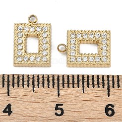 304 Stainless Steel Micro Pave Cubic Zirconia Pendants&nbsp;STAS-I325-025G-01