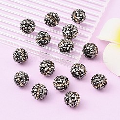 Round Grade A Rhinestone Clay Pave Beads&nbsp;RB-O027-02