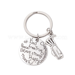 Tibetan Style Alloy Keychains&nbsp;KEYC-JKC01029