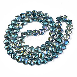 Electroplate Glass Beads Strands&nbsp;X-EGLA-S188-14-B01