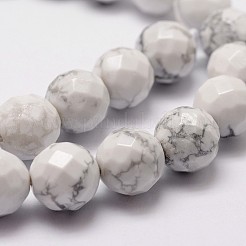 Natural Howlite Beads Strands&nbsp;G-G736-25-6mm